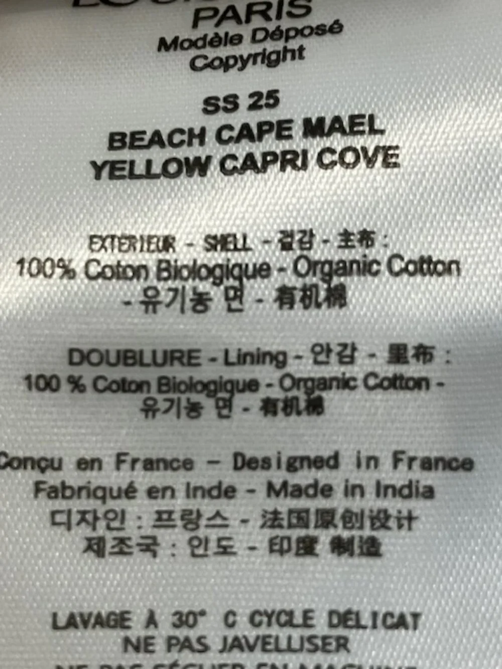 Louise Misha Mael Beach Cape - Yellow Capri Cove